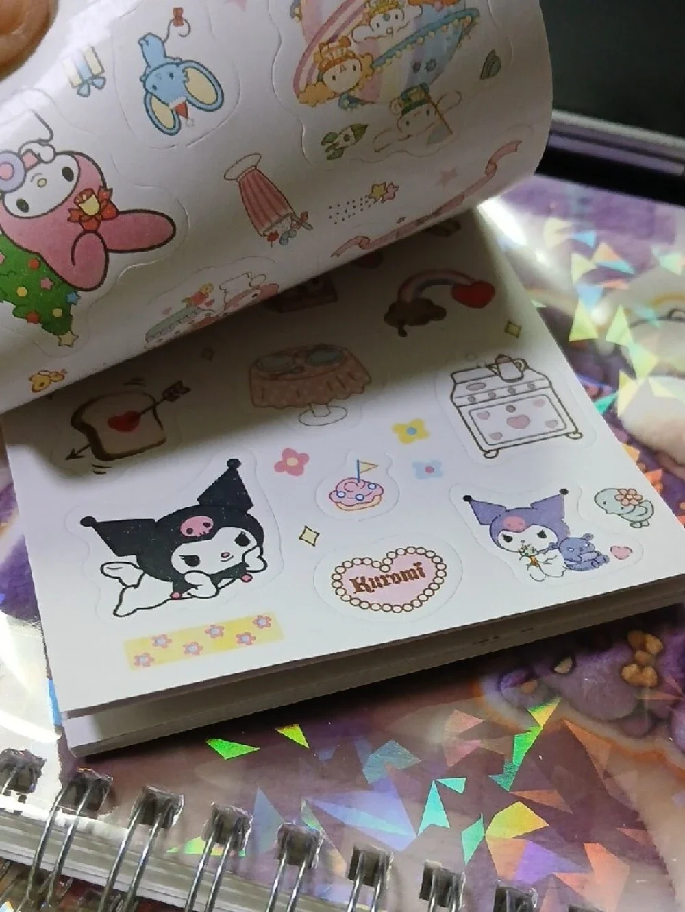 Cute Purple Kuromi Sticker Book — 24 Pages